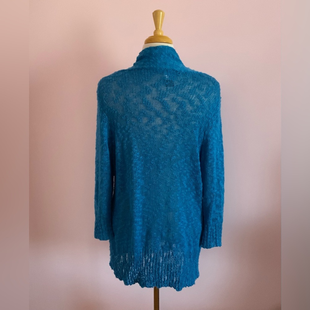 Fever Blue Open-Front Knit Cardigan - Picture 4 of 7